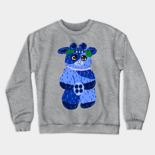 Blueberry Cow Crewneck Sweatshirt by Witchvibes
